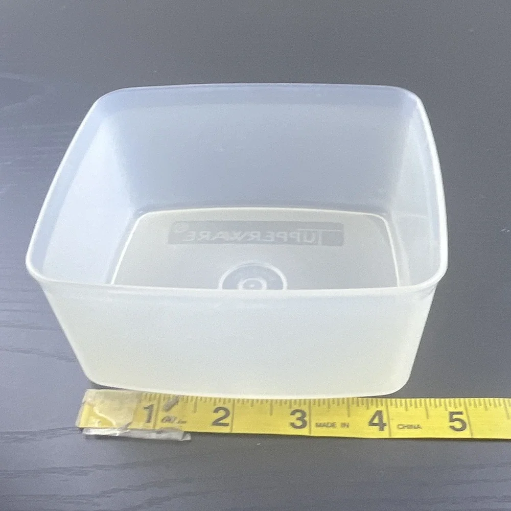Vintage Tupperware 311-55 Clear Square Plastic Food Storage Container Replacemen